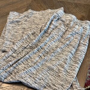 BloomChic Wide Leg Drawstring Gray Textured Pants